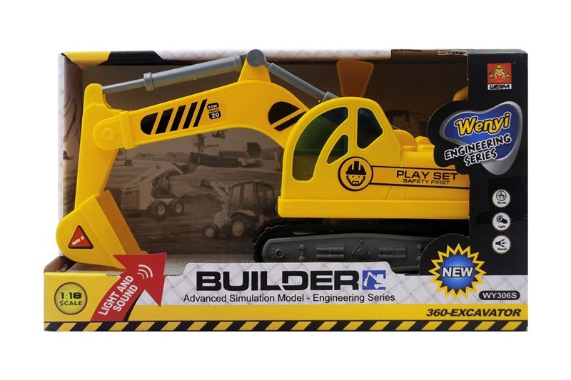 1:16 FRICTION CONSTRUCTION CAR W/LIGHT & MUSIC INCLUDED BATTERY - HP1087128