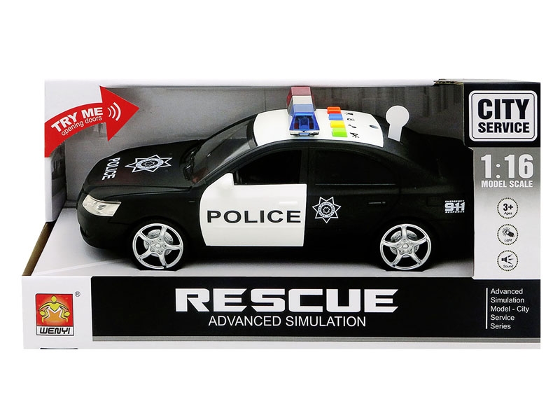 FRICTION POLICE CAR W/LIGHT & MUSIC - HP1087149