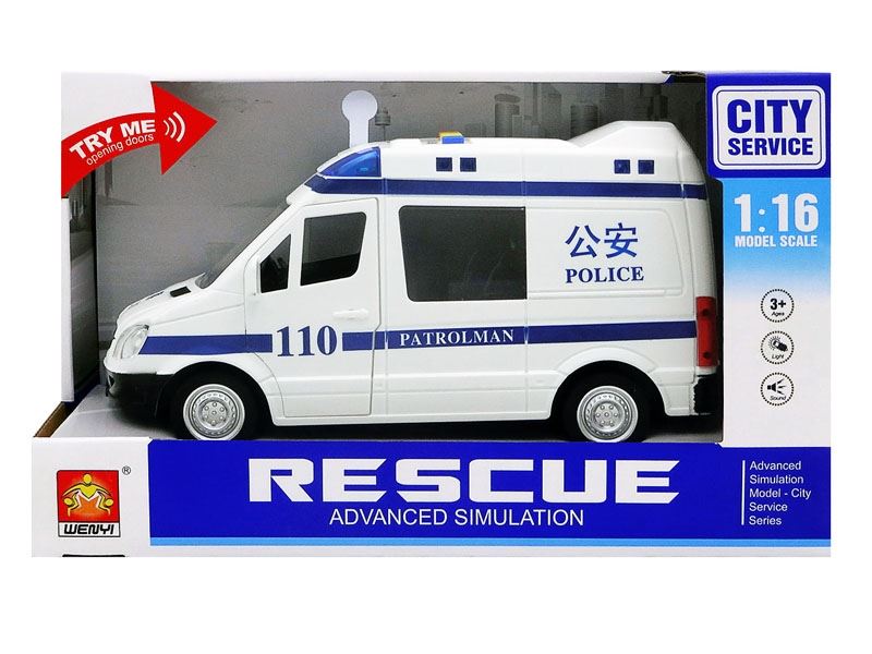 FRICTION POLICE CAR W/LIGHT & MUSIC - HP1087154