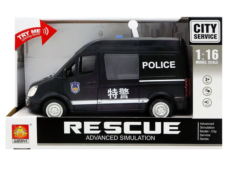 FRICTION POLICE CAR W/LIGHT & MUSIC - HP1087155