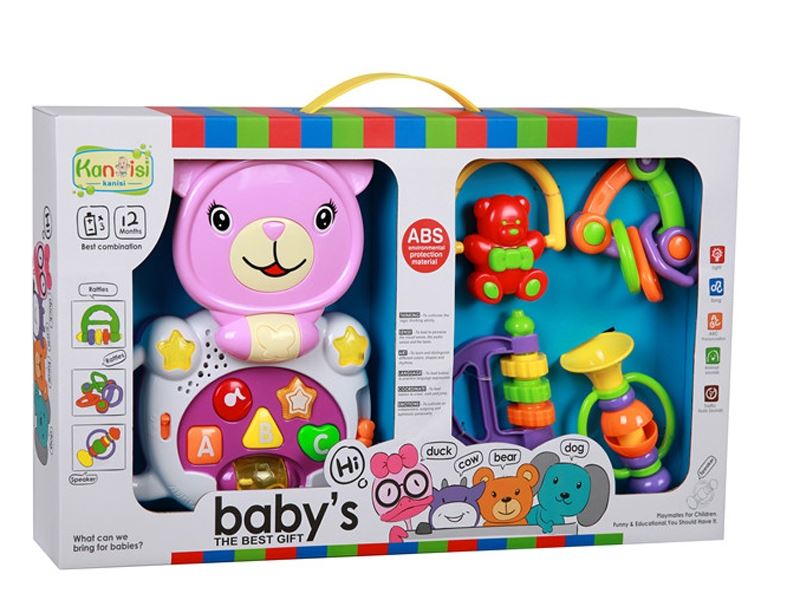 CARTOON BEAR W/RATTLE & MUSIC - HP1087194