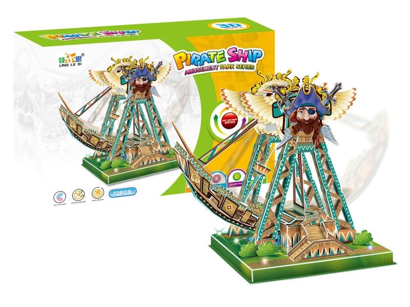 B/O CORSAIR W/LIGHT & MUSIC (3D PUZZLE)72PCS - HP1087223