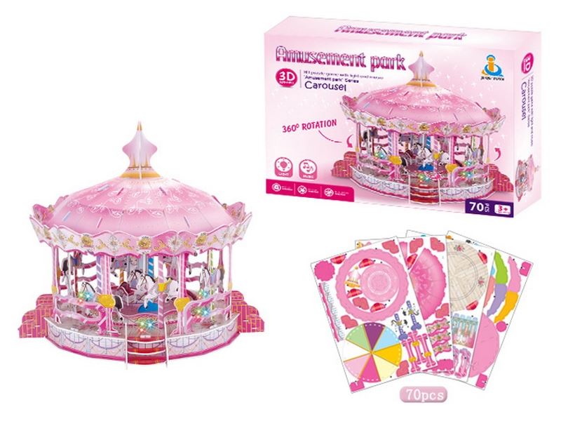 B/O CAROUSEL  W/LIGHT & MUSIC (3D PUZZLE) - HP1087468