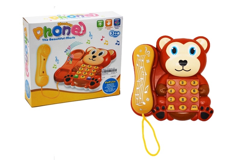 TELEPHONE SET W/LIGHT & MUSIC YELLOW/BROWN - HP1087630