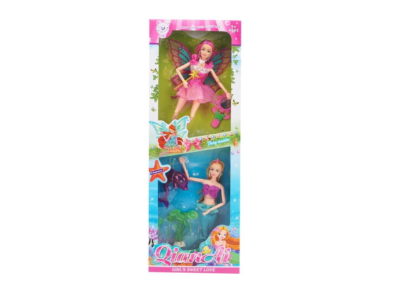 MERMAID & FAERY W/ACCESSORIES (JOINTS BODY DOLL)2PCS - HP1087788