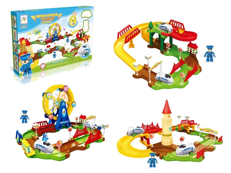 B/O BUILDING BLOCK RAIL TRAIN W/LIGHT & MUSIC 3 ASST. - HP1087892