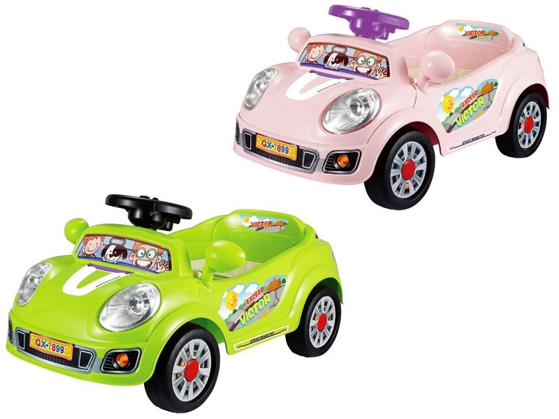 B/O&R/C CHILDREN CAR W/CHARGER,NOT INCLUDE BATTERY GREEN/PINK - HP1087933
