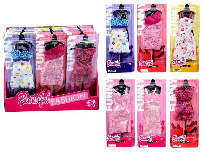 DOLL DRESS 6ASST 24PCS/DISPLAY BOX - HP1088011