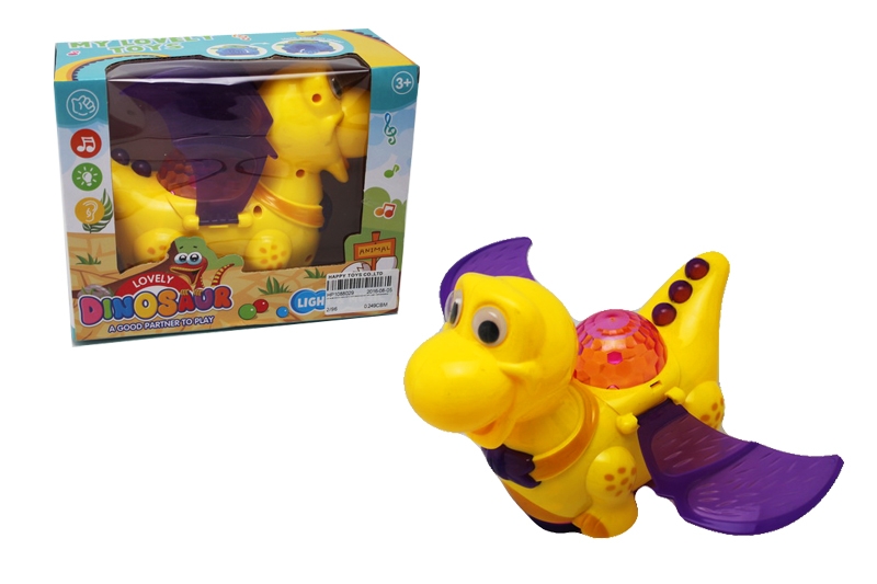 B/O BUMP AND GO DINOSAUR W/LIGHT,MUSIC,CAN PUT INTO CANDY PURPLE/RED/BLUE - HP1088029