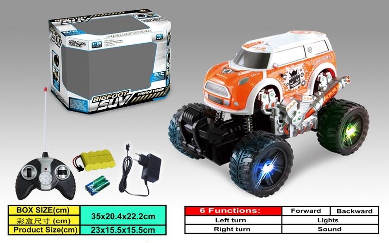 6 FUNCTION R/C CAR W/LIGHT & MUSIC ORANGE/RED - HP1088337