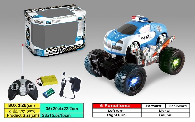 6 FUNCTION R/C CAR W/LIGHT & MUSIC BLUE/BLACK - HP1088339