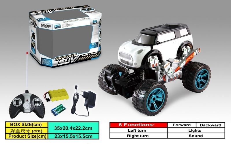 6 FUNCTION R/C CAR W/LIGHT WHITE/RED - HP1088344