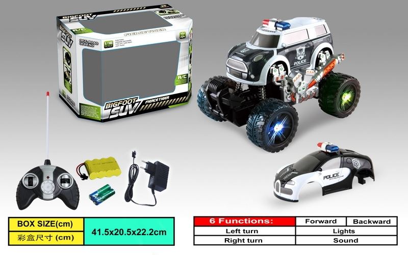 6 FUNCTION R/C CAR W/LIGHT WHITE/GRAY - HP1088348