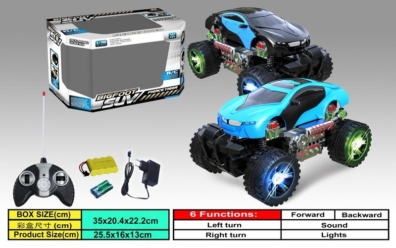 6 FUNCTION R/C CAR W/LIGHT & MUSIC RED/BLACK - HP1088381