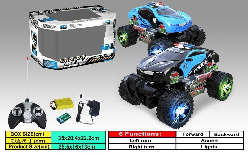 6 FUNCTION R/C CAR W/LIGHT & MUSIC BLUE/BLACK - HP1088384