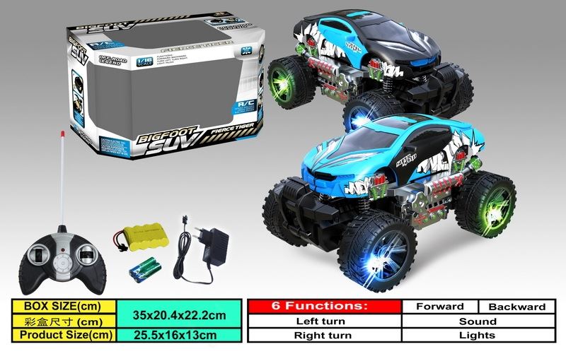 6 FUNCTION R/C CAR W/LIGHT & MUSIC BLUE/BLACK - HP1088385