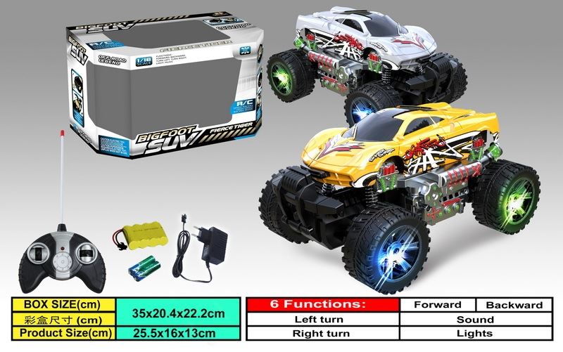 6 FUNCTION R/C CAR W/LIGHT & MUSIC WHITE/YELLOW - HP1088387