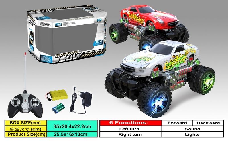 6 FUNCTION R/C CAR W/LIGHT & MUSIC WHITE/RED - HP1088388