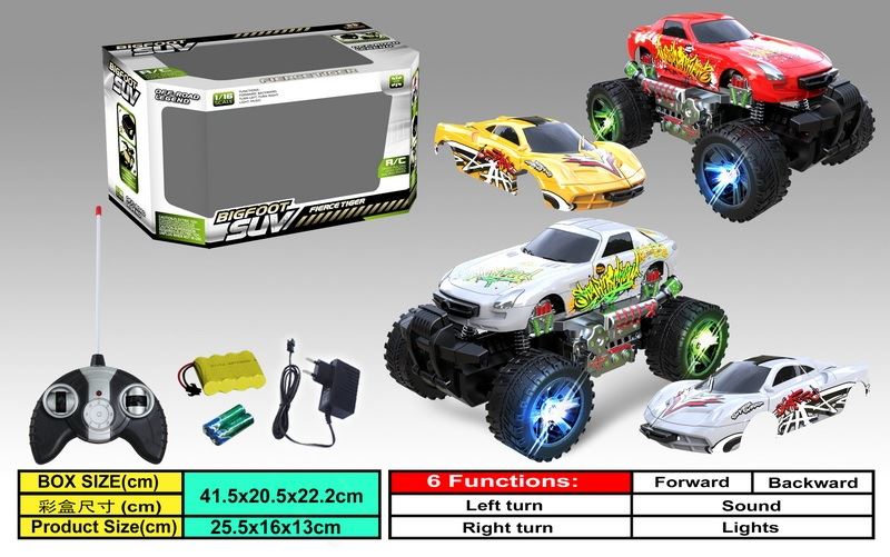 6 FUNCTION R/C CAR W/LIGHT & MUSIC WHITE/RED - HP1088395