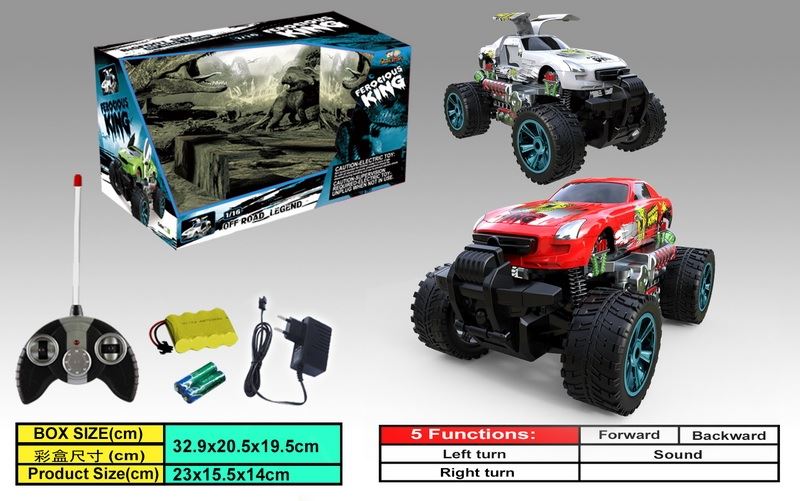 5 FUNCTION R/C CAR W/MUSIC WHITE/RED - HP1088400