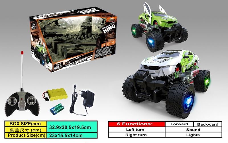 6 FUNCTION R/C CAR W/LIGHT & MUSIC WHITE/GREEN - HP1088403