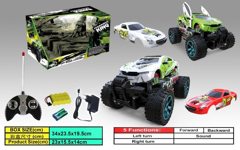 5 FUNCTION R/C CAR W/MUSIC WHITE/GREEN - HP1088405