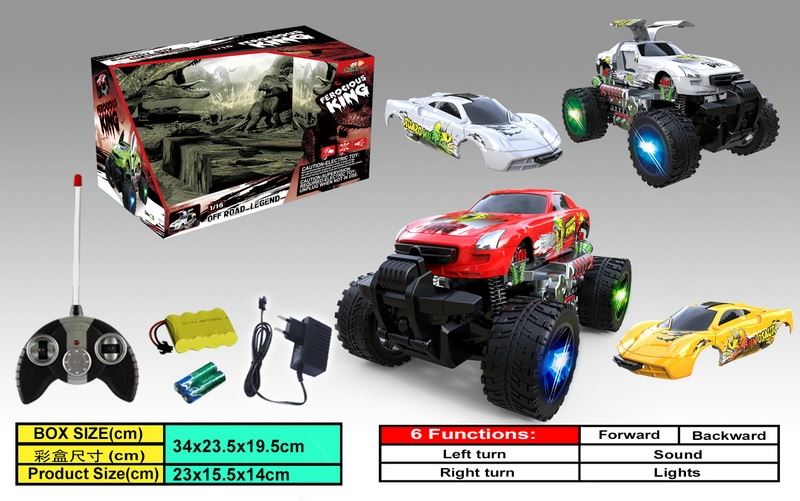 6 FUNCTION R/C CAR W/LIGHT & MUSIC WHITE/RED - HP1088409
