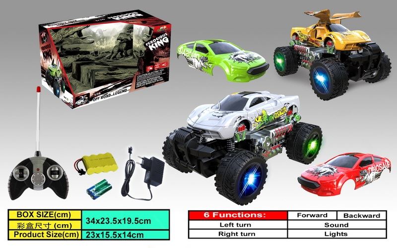 6 FUNCTION R/C CAR W/LIGHT & MUSIC WHITE/YELLOW - HP1088410