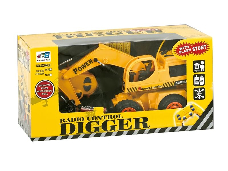 5 FUNCTION R/C STUNT CONSTRUCTION CAR W/LIGHT INCLUDED BATTERY - HP1088720