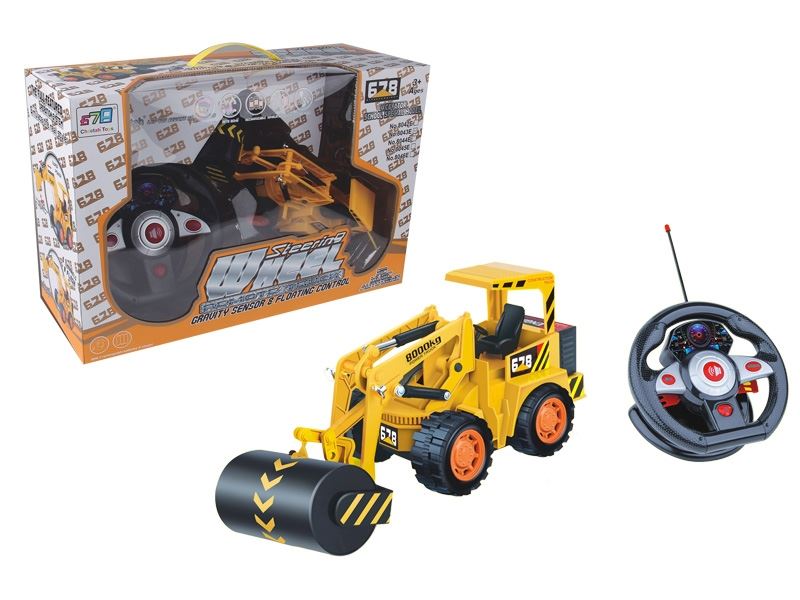 5 FUNCTION R/C  R/C STEERING WHEEL CONSTRUCTION CAR W/MUSIC INCLUDED BATTERY - HP1088730
