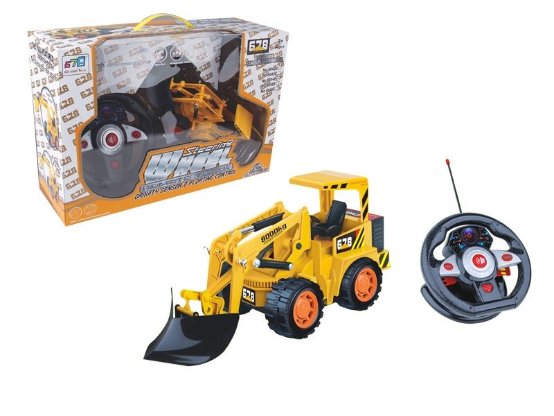 5 FUNCTION R/C  R/C STEERING WHEEL CONSTRUCTION CAR W/MUSIC INCLUDED BATTERY - HP1088731