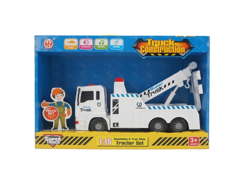 FRICTION CONSTRUCTION CAR W/LIGHT & MUSIC WHITE/YELLOW - HP1089455