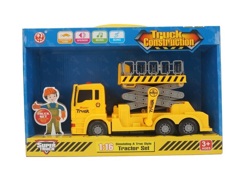 FRICTION CONSTRUCTION CAR W/LIGHT & MUSIC WHITE/YELLOW - HP1089456