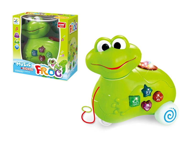 PULL LINE CARTOON FROG W/LIGHT & MUSIC & PROJECTION - HP1089495