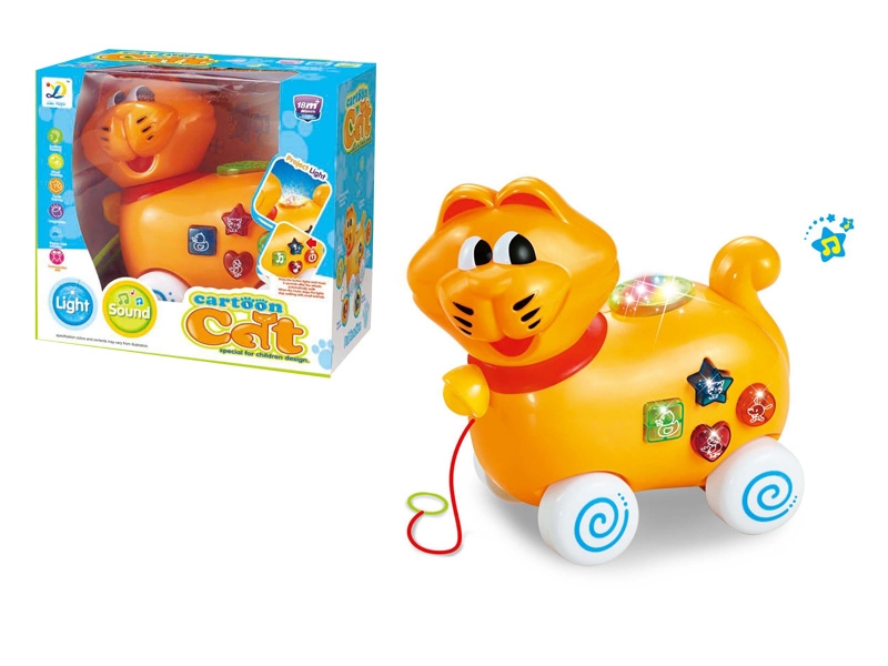 PULL LINE CARTOON CAT W/LIGHT & MUSIC & PROJECTION - HP1089499