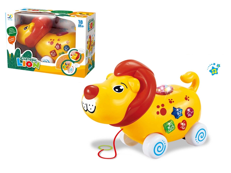 PULL LINE CARTOON LION W/LIGHT & MUSIC & PROJECTION - HP1089503