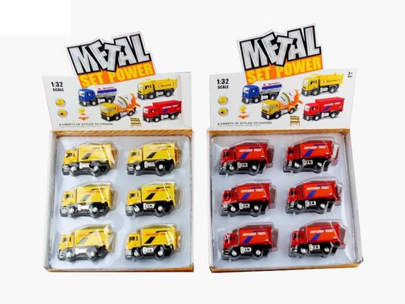 1:32合金回力货柜车带灯光音乐（6pcs） 包电 - HP1089576