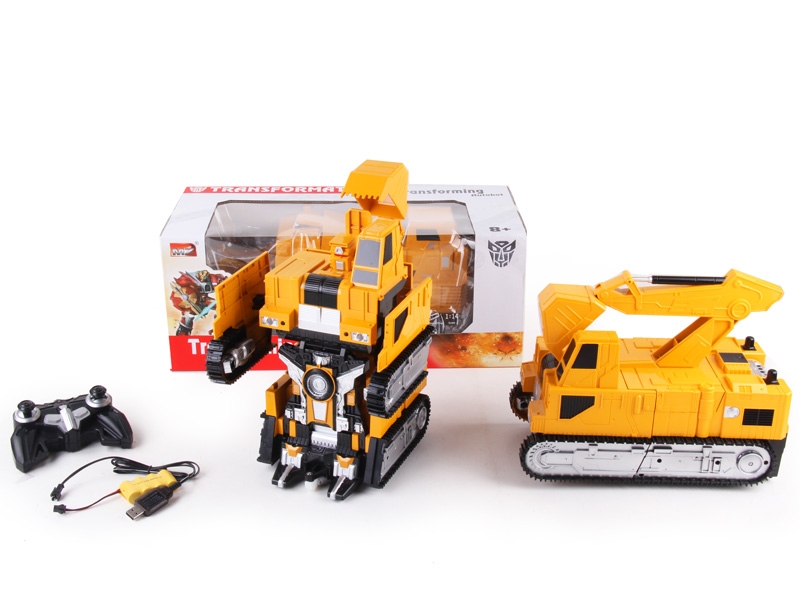 1:14 R/C TRANSFORMABLE CONSTRUCTION CAR W/LIGHT,DANCING INCLUDED BATTERY - HP1089696