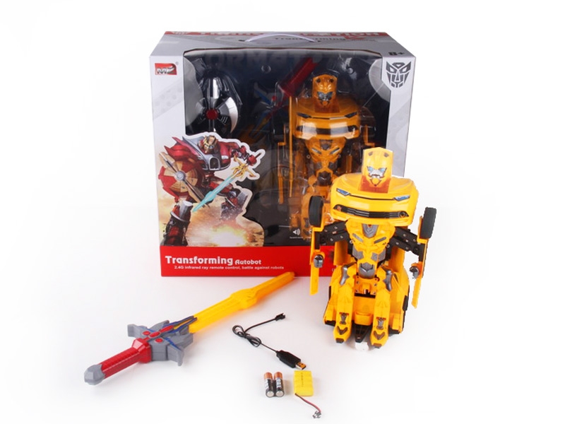1:14 6 FUNCTION R/C TRANSFORMABLE CAR/FIGHTING ROBOT W/LIGHT,DANCING INCLUDED BATTERY - HP1089702