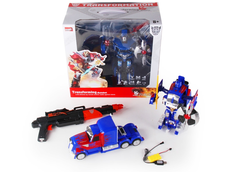 1:14 6 FUNCTION R/C TRANSFORMABLE CAR/FIGHTING ROBOT W/LIGHT&MUSIC,INCLUDED BATTERY - HP1089720