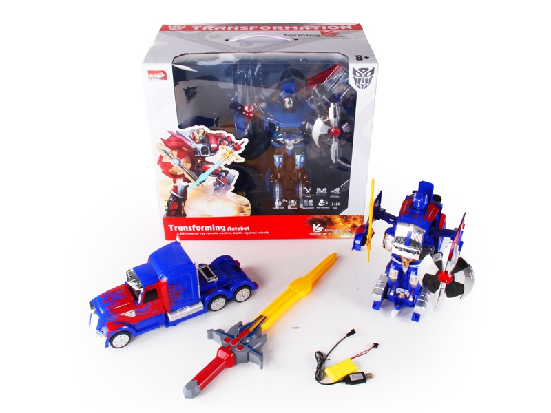 1:14 6 FUNCTION R/C TRANSFORMABLE CAR/FIGHTING ROBOT W/LIGHT&MUSIC,INCLUDED BATTERY - HP1089721