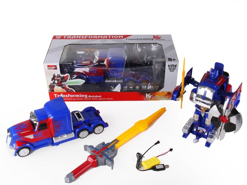1:14 6 FUNCTION R/C TRANSFORMABLE CAR/FIGHTING ROBOT W/LIGHT,INCLUDED BATTERY - HP1089746