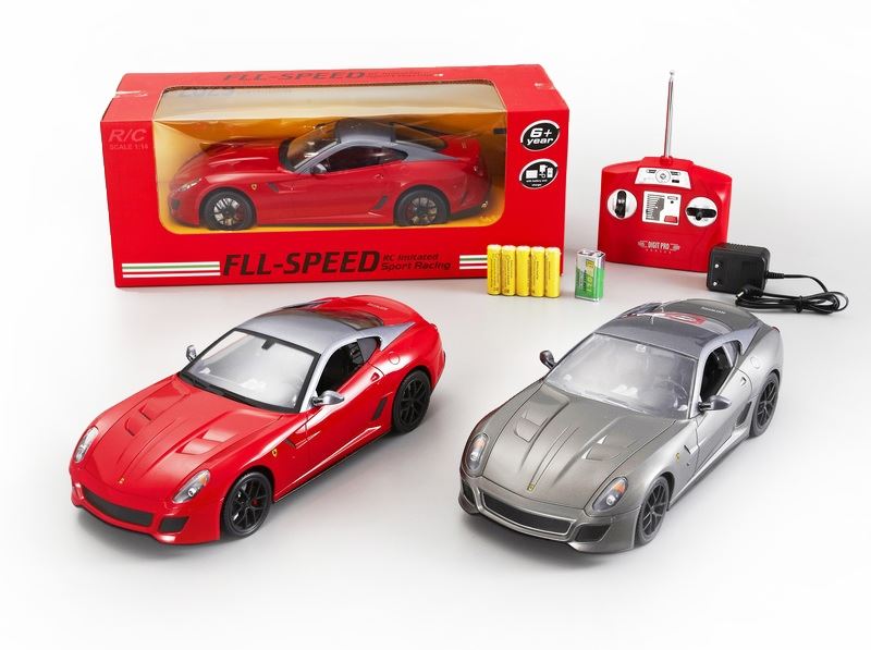 1:14 4 FUNCTION R/C CAR W/LIGHT,INCLUDED BATTERY  RED/SILVER GRAY - HP1089792