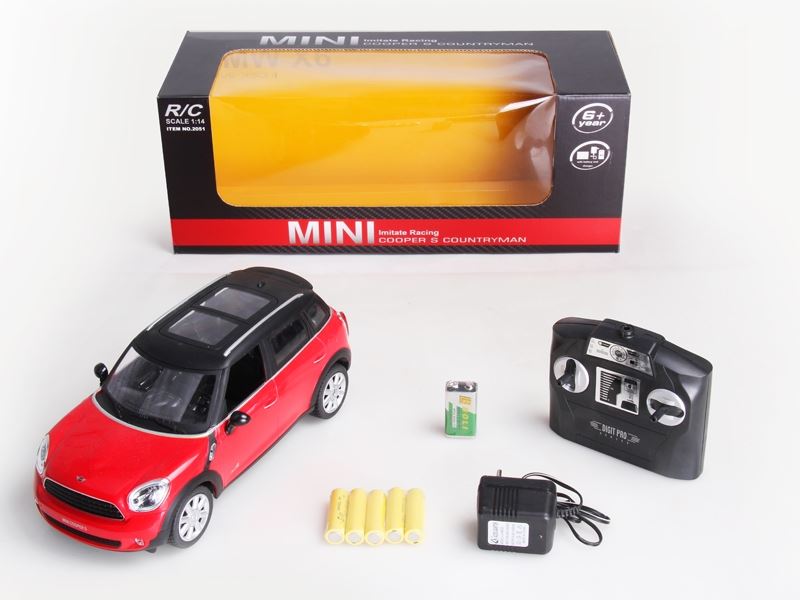 1:14 4 FUNCTION R/C CAR W/LIGHT,INCLUDED BATTERY  RED/BLUE - HP1089803