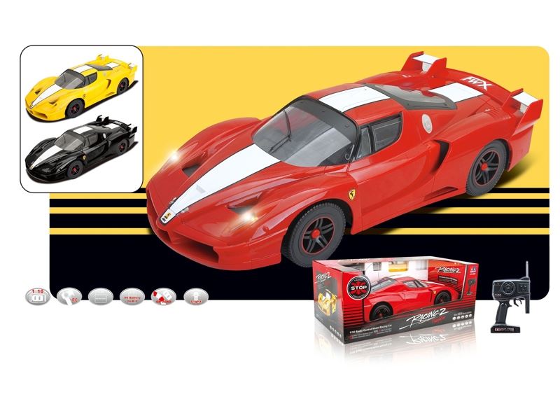 1:10 5 FUNCTION R/C CAR W/LIGHT,INCLUDED BATTERY  RED/YELLOW/BLACK - HP1089811