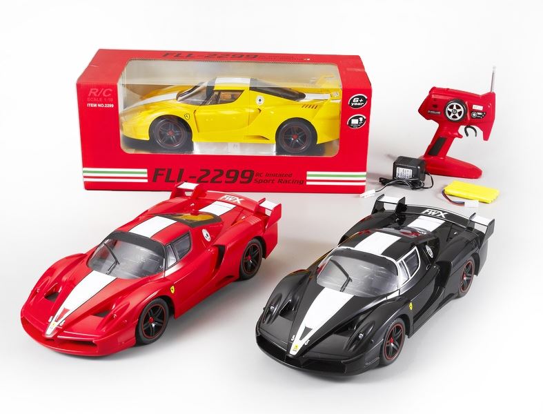 1:10 5 FUNCTION R/C CAR W/LIGHT,INCLUDED BATTERY  RED/YELLOW/BLACK - HP1089812