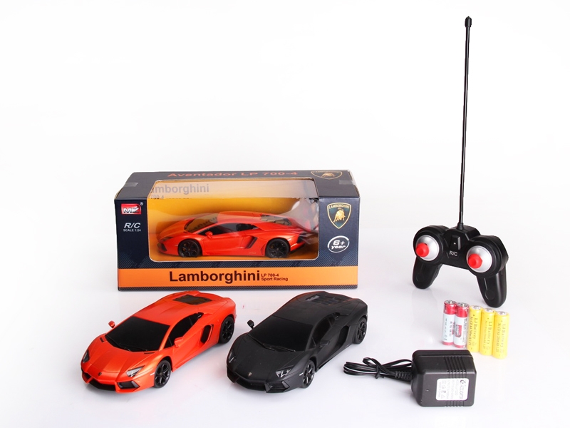 1:24 4 FUNCTION R/C CAR W/LIGHT,NOT INCLUDED BATTERY  ORANGE/YELLOW/BLACK - HP1089815