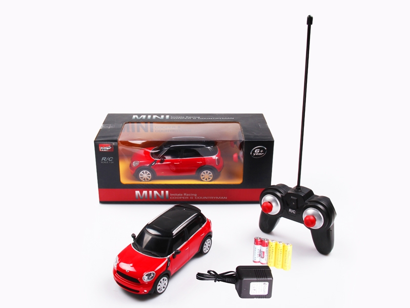 1:24 4 FUNCTION R/C CAR W/LIGHT,NOT INCLUDED BATTERY  RED/BLUE/BLACK - HP1089816