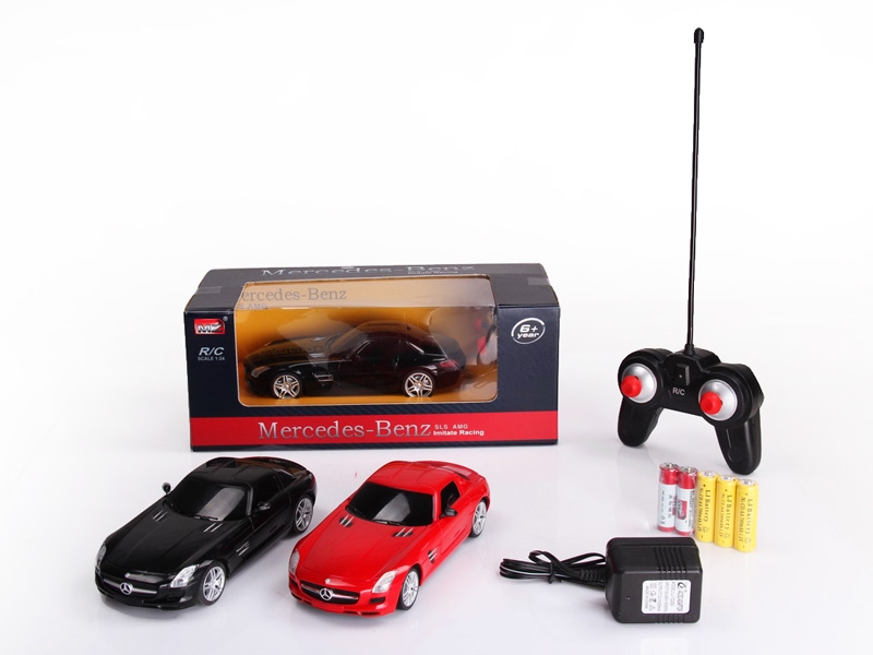 1:24 4 FUNCTION R/C CAR W/LIGHT,NOT INCLUDED BATTERY  RED/YELLOW/WHITE - HP1089820