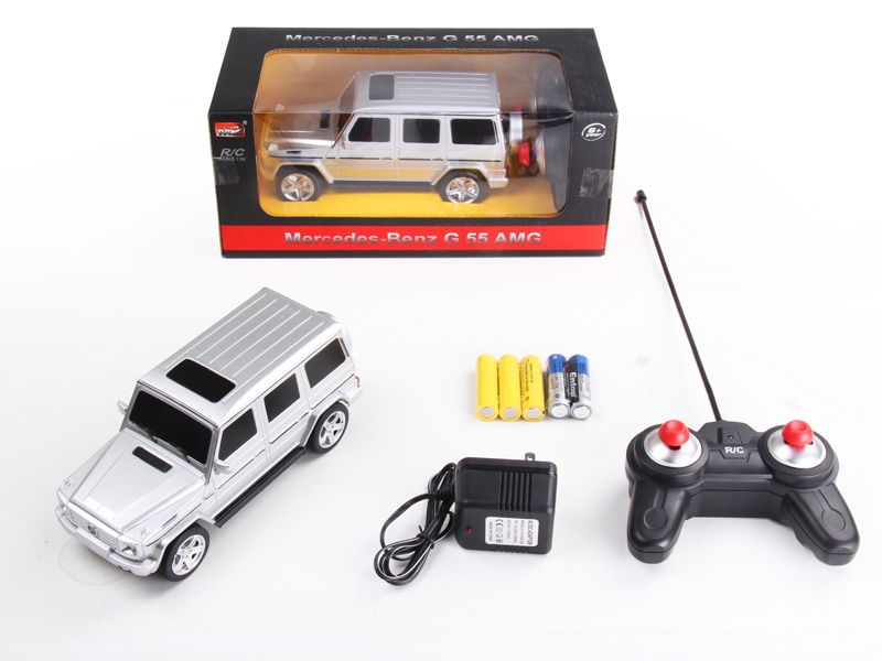 1:24 4 FUNCTION R/C CAR W/LIGHT,NOT INCLUDED BATTERY  SILVER/BLACK - HP1089822
